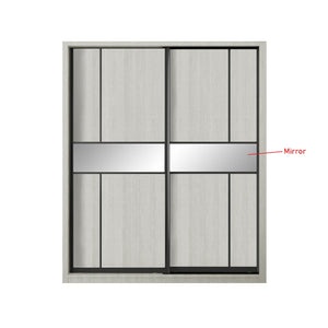 Kenzo Series 28 5ft Sliding Glass And Mirror Door Wardrobe