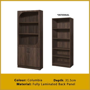 Hudson Series Open Shelves Display Cabinet Bookshelf Storage in 9 Models