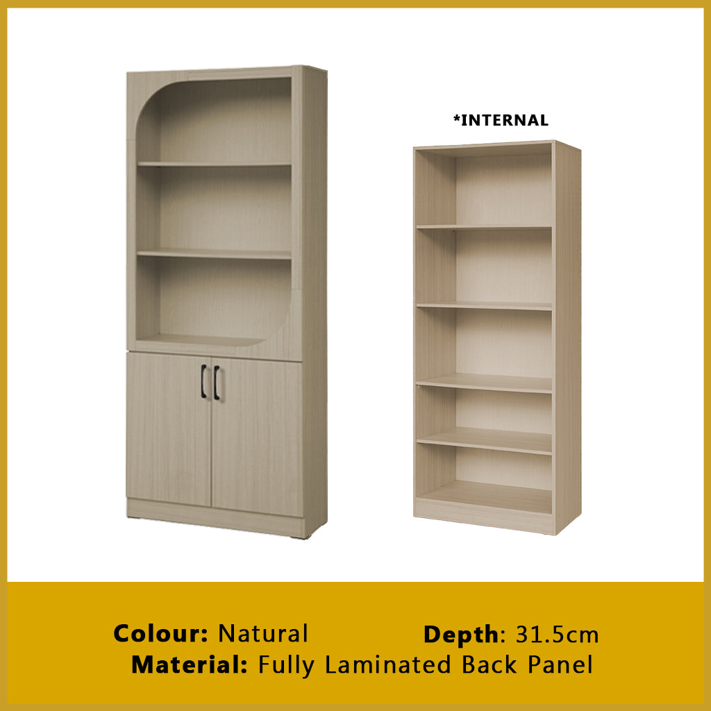 Hudson Series Open Shelves Display Cabinet Bookshelf Storage in 9 Models