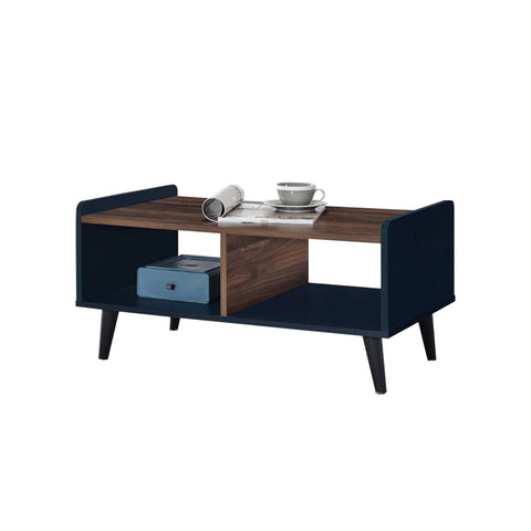 Image of READY STOCK Kepa Series 9 Coffee Table In Dark Blue + Walnut. Self Assembly.