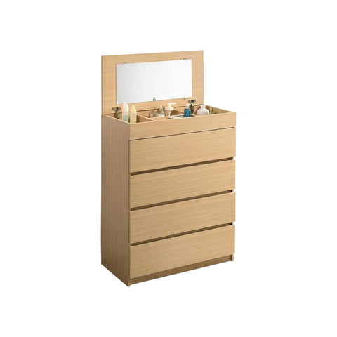 Image of Pachuca Series 9 Chest of 4 Drawers Composite Wood Japanese Oak Colour