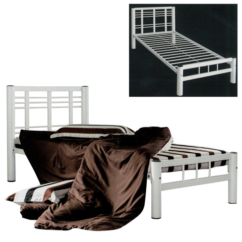 Image of Omara Series Metal/Wood Bed Frame with Double Decker Collection - All Sizes