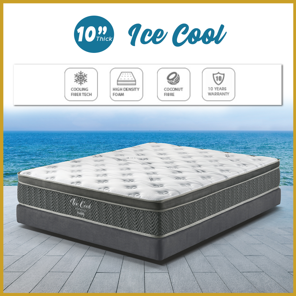 Honey Ice Cool 10" SensICE Series High Density Cooling Fabric Mattress - All Sizes
