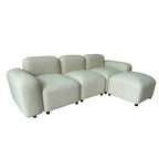 Momo Modular Sofa Pet-Friendly Scratch Resistant Leather Look Tec Fabric in Ivory or Grey
