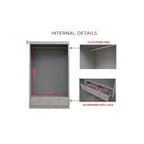Vitta Series 10 4 Ft. Sliding 2 Door Wardrobe - Model J