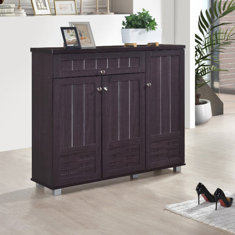 Image of Howzer Series 10 Shoe Cabinet Collection in Dark Brown Colour