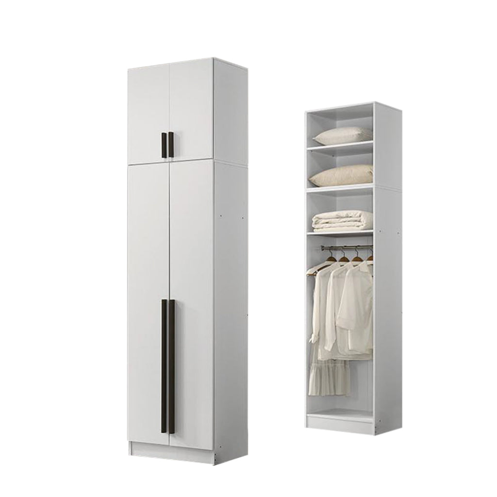 Jett  Series 2 2-Door + TOP  Wardrobe Swing Door In White Colour