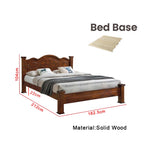 Premium Carlie Series 10 Queen Wooden Bedframe Solid Wood With Plywood Base - w/ Mattress Option
