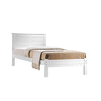 Robby Series 15 Wooden Bed Frame White Single Size