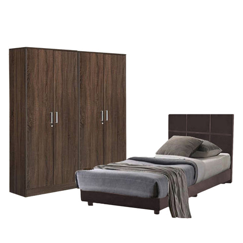 Image of Toluca Bedroom Set Series 6 Includes Wardrobe/Bed Frame/Mattress In Queen And King Size.Free Installation