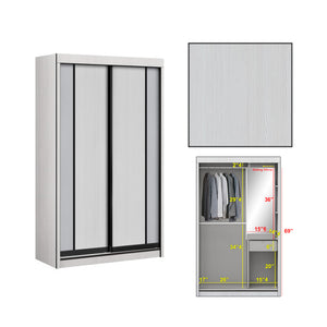 Lexi Series 3 2-Door Sliding Door Wardrobe with inside mirror