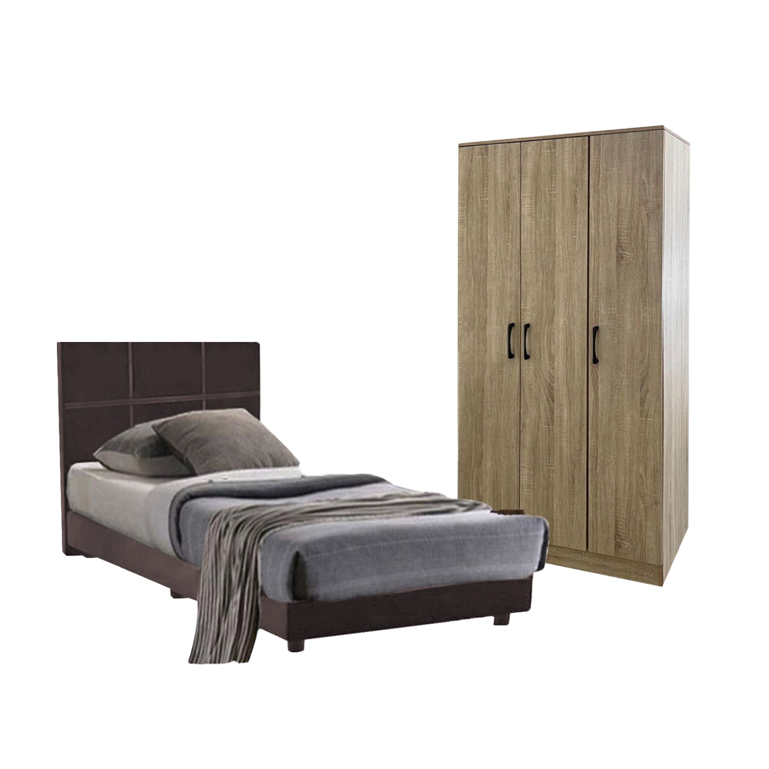 Toluca Bedroom Set Series 6 Includes Wardrobe/Bed Frame/Mattress In Queen And King Size.Free Installation
