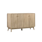 Kamin 4 Door Cabinet Premium Storage Full Laminated Back Panel in Natural Colour