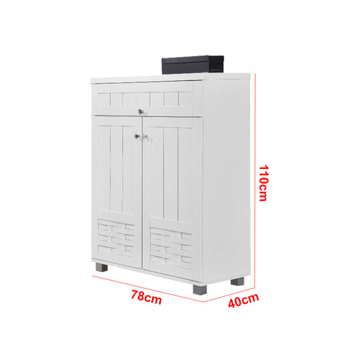 Image of Howzer Series 11 Shoe Cabinet Collection in White Colour