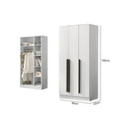 Zarya Series 3 Tall 3 Door Wardrobe Cabinet In White Color