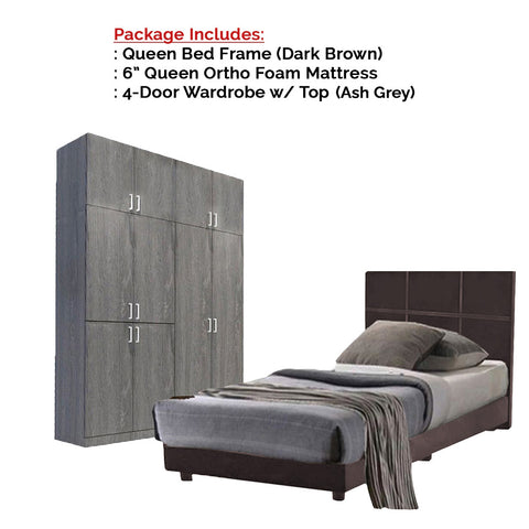 Image of Toluca Bedroom Set Series 5 Includes Wardrobe/Bed Frame/Mattress - All Sizes Available