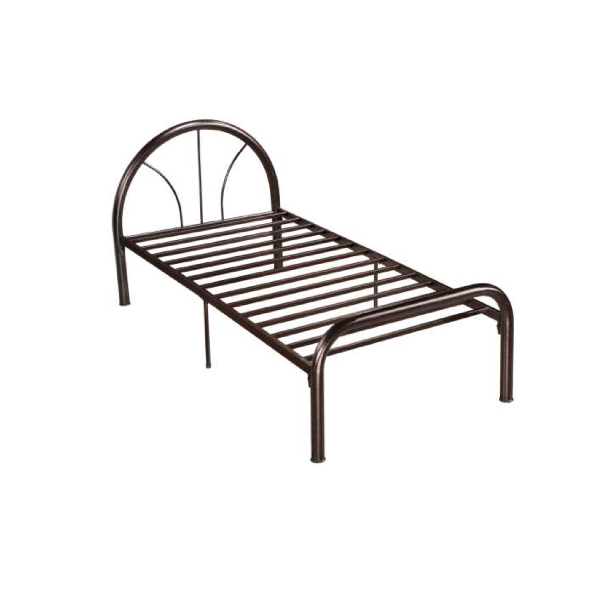 Frana Series 12 Single Metal Bed Frame in Hammertone Colour w/ Optional Mattress Add On