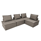 Nikah 1/2/3-Seater L-Shape Sofa Pet-Friendly Scratch Resistant Leather Look Tec Fabric