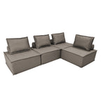 Nikah 1/2/3-Seater L-Shape Sofa Pet-Friendly Scratch Resistant Leather Look Tec Fabric