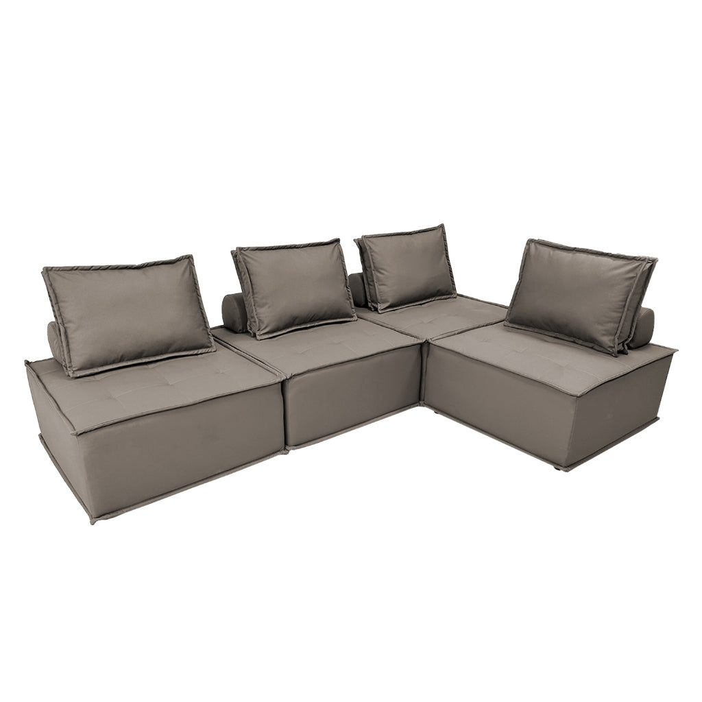 Nikah 1/2/3-Seater L-Shape Sofa Pet-Friendly Scratch Resistant Leather Look Tec Fabric
