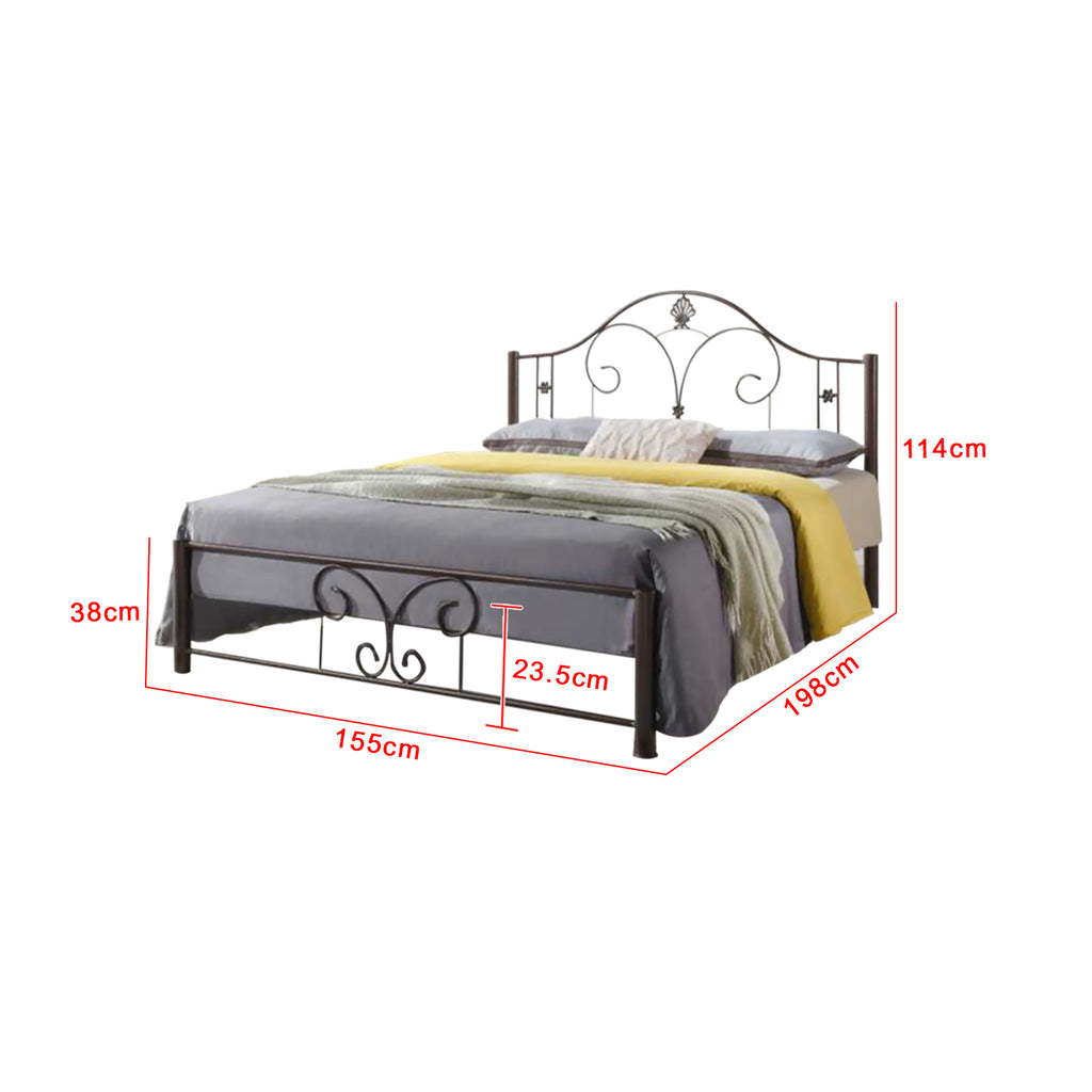 Julie Series 12 Queen Metal Bed Frame Collection w/ Optional Mattress Add On