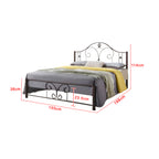 Julie Series 12 Queen Metal Bed Frame Collection w/ Optional Mattress Add On
