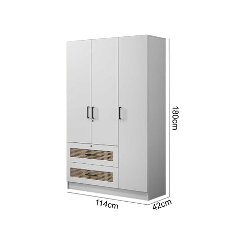 Image of Percie 3-Door 2-Drawer Wardrobe Series 12