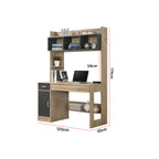 Ayer Series 12 Study Table Computer Table in Natural with Dark Grey Colour