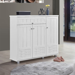 Howzer Series 12 Shoe Cabinet Collection in White Colour