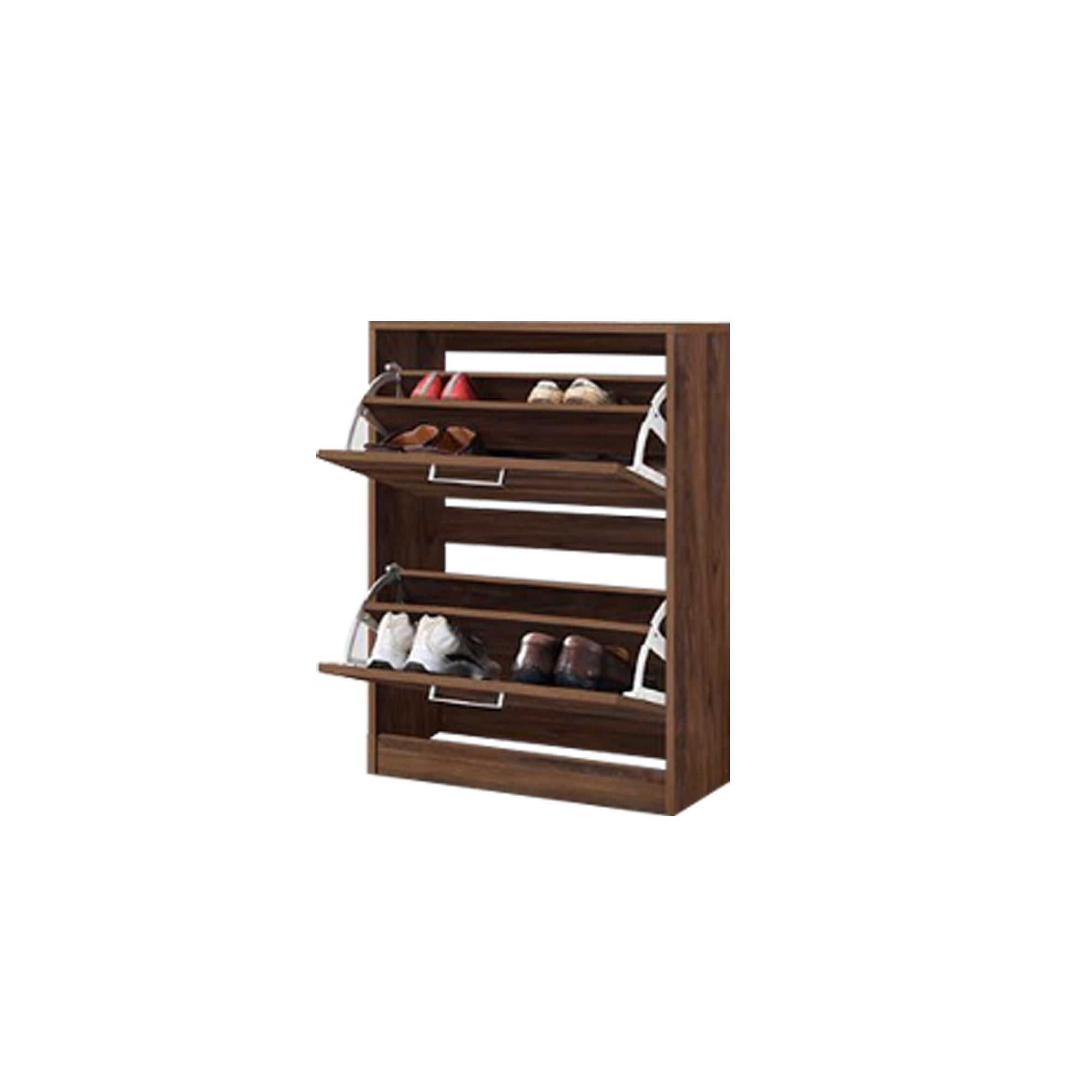 Peony Shoe Cabinet In 2 Layer Flip Drawer Cabinet