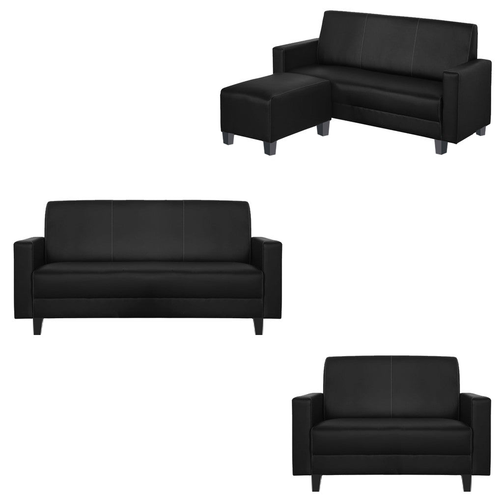 Dorcas 2/3 Seater Fabric/ Leather Sofa Set With Ottoman w/ Pet-Friendly Option