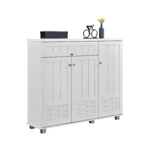 Howzer Series 12 Shoe Cabinet Collection in White Colour