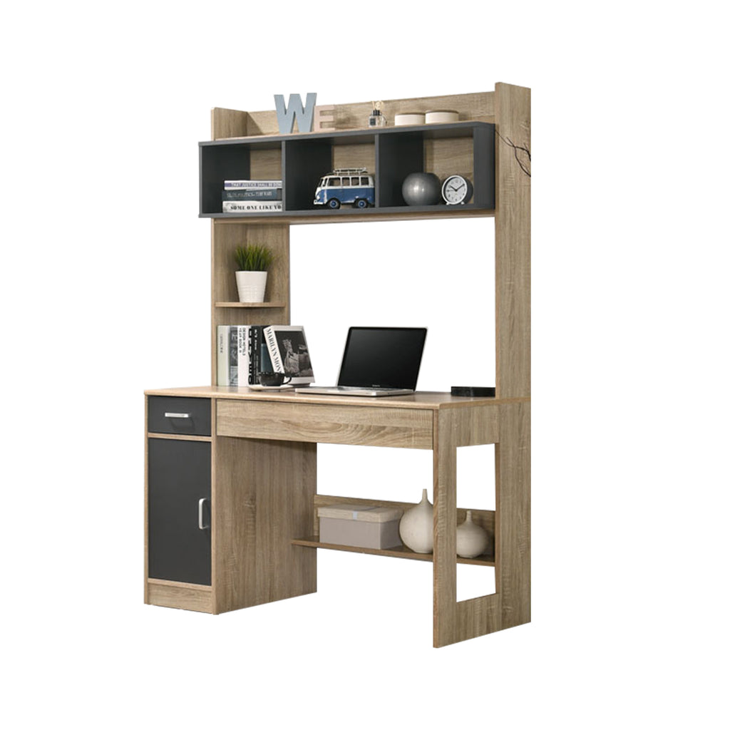 Ayer Series 12 Study Table Computer Table in Natural with Dark Grey Colour