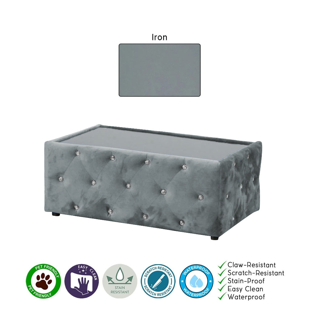 Millie Coffee Table PetFriendly Fabric/Leather Scratch-Resistant in 20 Available Colours