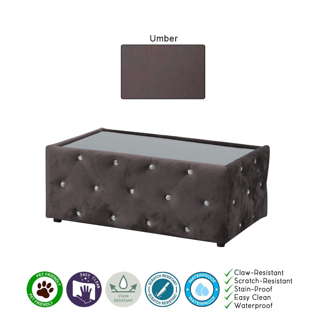 Millie Coffee Table PetFriendly Fabric/Leather Scratch-Resistant in 20 Available Colours