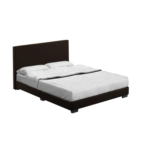 Image of Rabby Series 1 Divan Bed Frame Faux Leather Dark Brown, Grey Colour- All Sizes Available