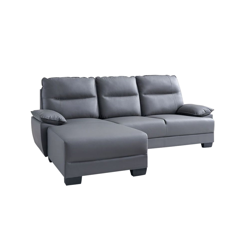 Donba Left/Right L-Shaped Sofa Pet-Friendly Leather Scratch-Resistant  & Claw-Resistant in Grey Colour