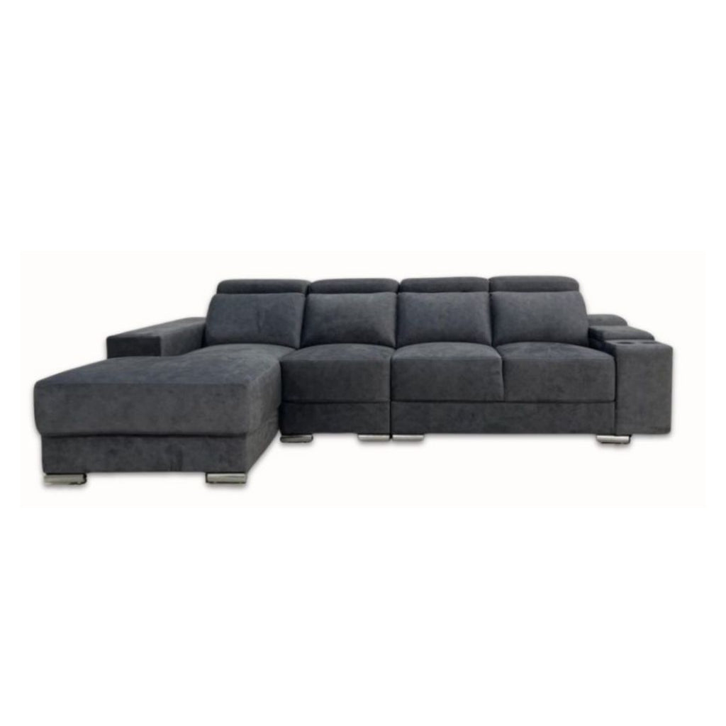 Lanny 3/4-Seater L-Shaped Sofa with Stool & Coffee Table w/ Pet-Friendly Option