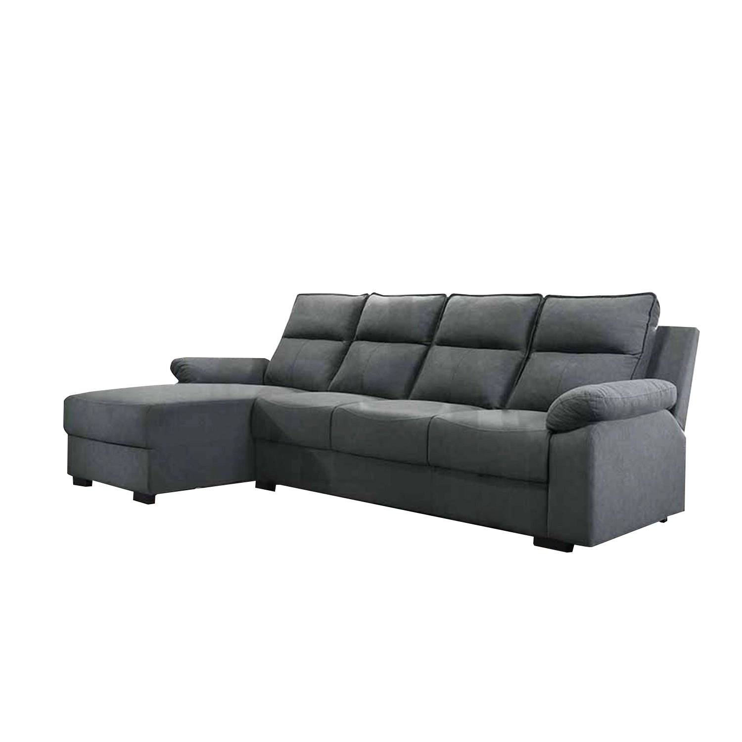 Rehan 4 Seater High Back L-Shaped Sofa in 47 Colour - w/ Pet Friendly Fabric/Leather