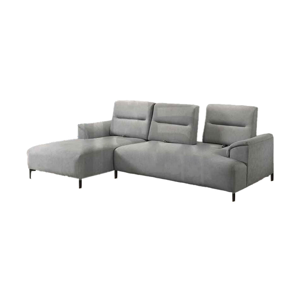 Billy Push Back L-Shaped Sofa in 47 Colour - w/ PetFriendly Fabric/Leather
