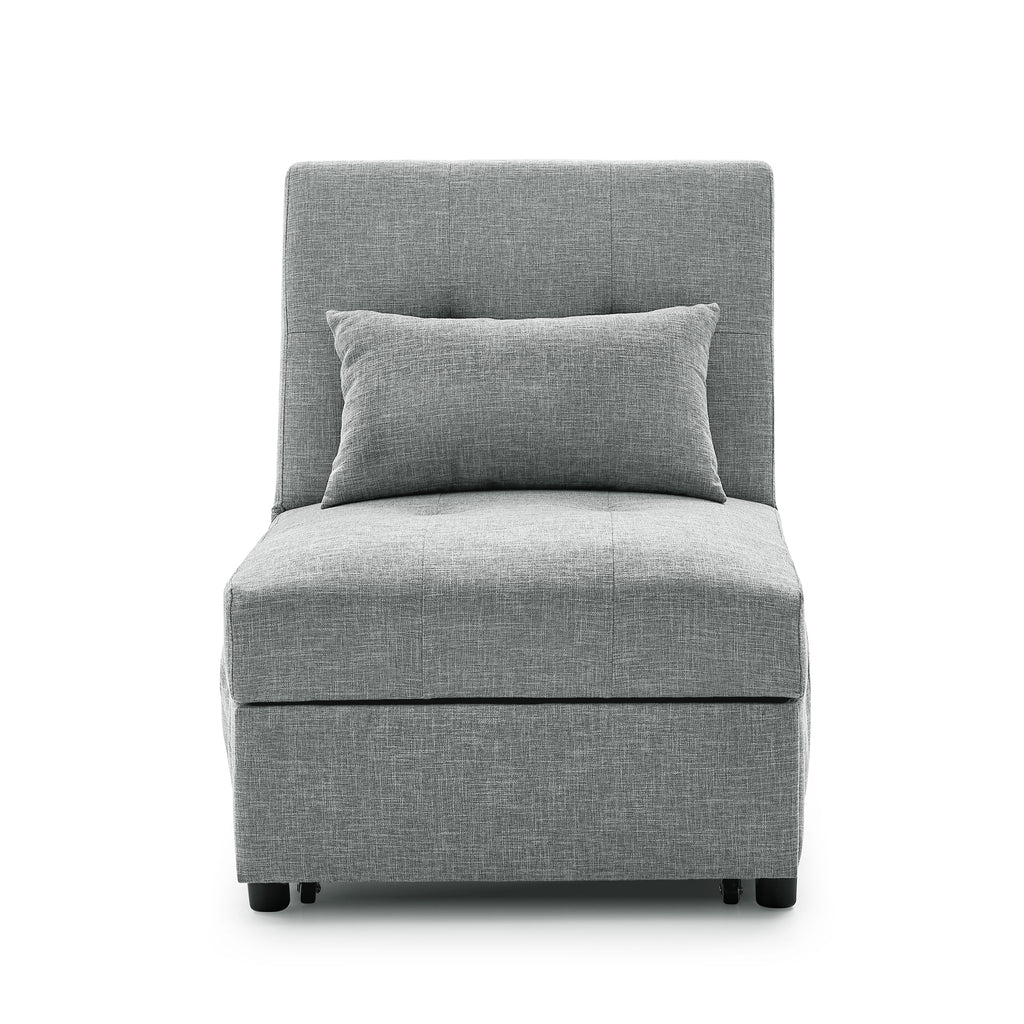Kerry 1 Seater Sofa Bed in Grey Fabric