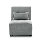 Kerry 1 Seater Sofa Bed in Grey Fabric