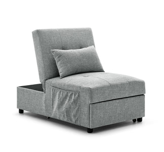 Kerry 1 Seater Sofa Bed in Grey Fabric