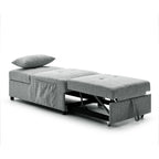 Kerry 1 Seater Sofa Bed in Grey Fabric