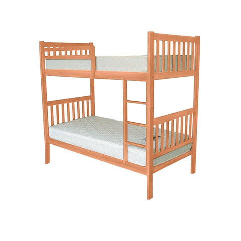 Image of Stella Series10 Solid Mahogany Wood Bunk Bed with Pull-Out Add On Option Single Size