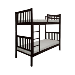 Stella Series10 Solid Mahogany Wood Bunk Bed with Pull-Out Add On Option Single Size