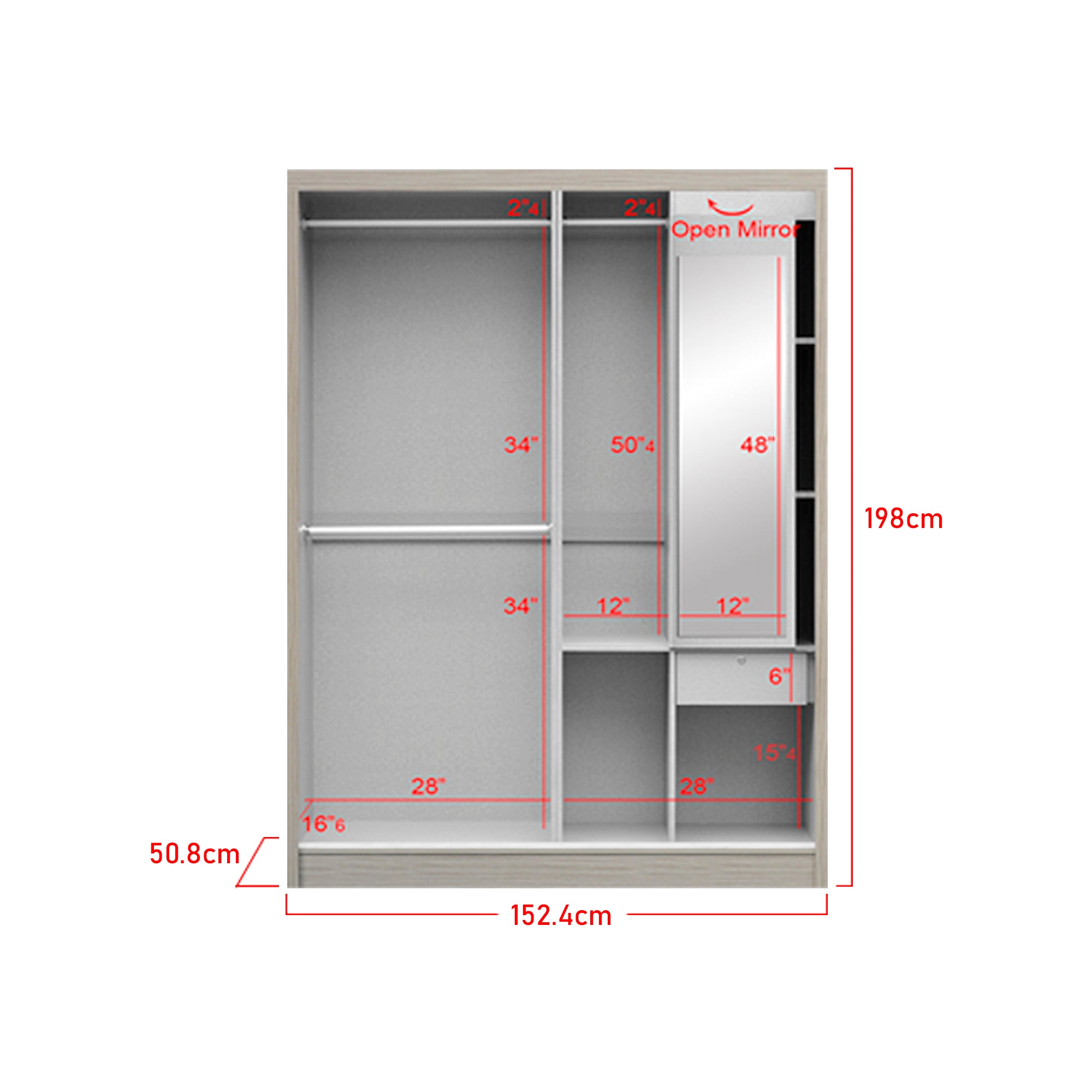 Kenzo Series 14 Sliding Door Wardrobe in Natural