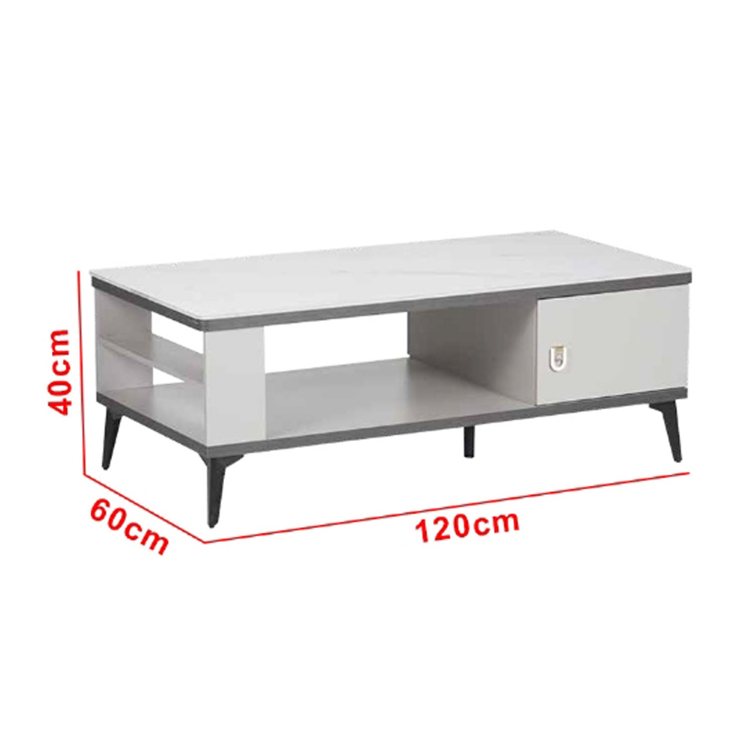 Keana Series 11 Premium Coffee Center Table Steel Metal Leg + Marble Ceramic Top