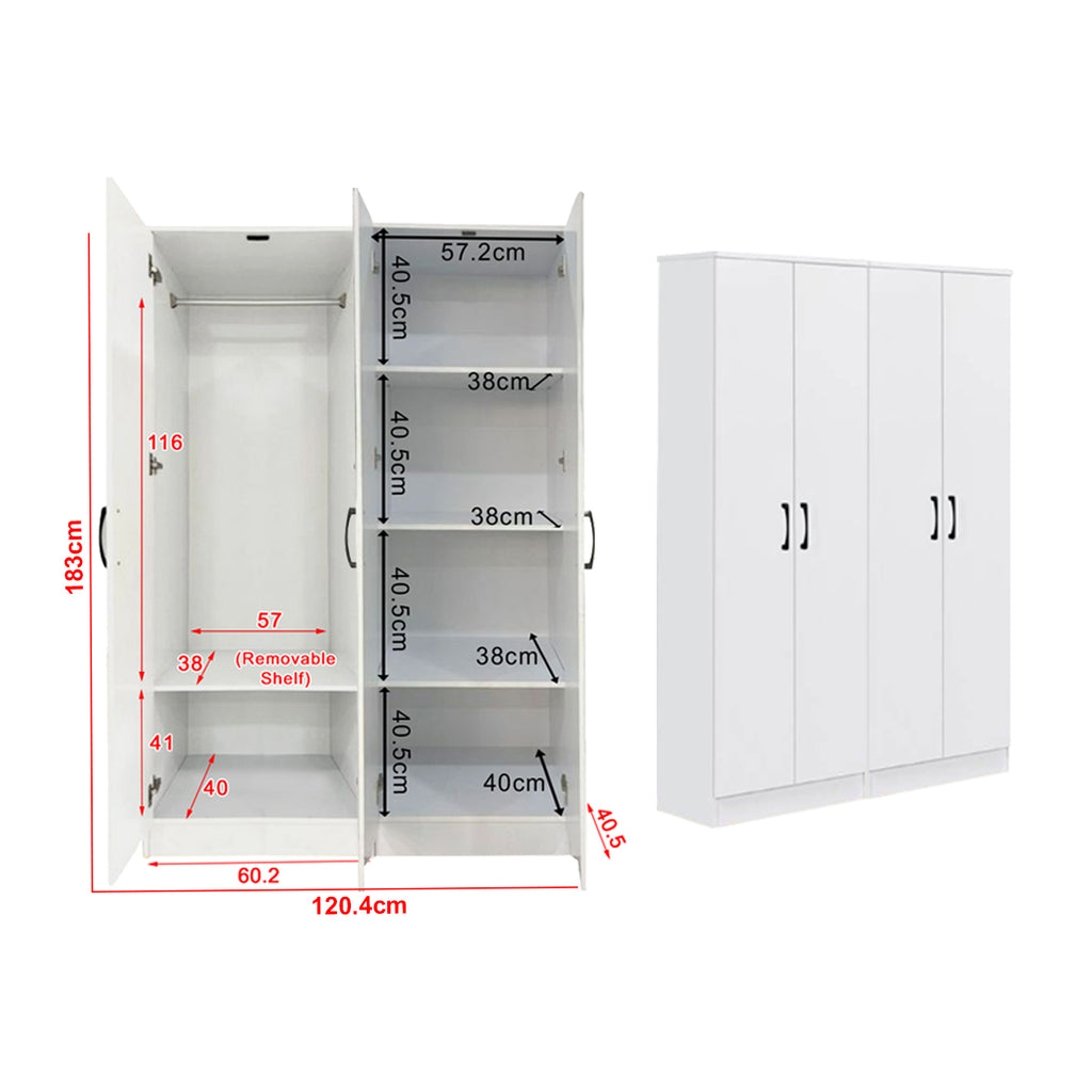 Toluca Bedroom Set Series 8 Includes Wardrobe/Bed Frame/Mattress In Queen And King Size.Free Installation