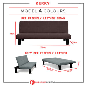 Kerry Fabric and Faux Leather Sofa Bed 3 Models Available